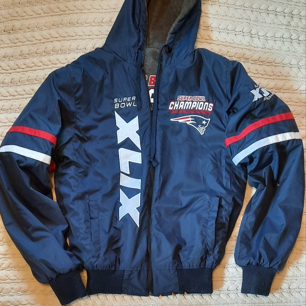 Patriots Super Bowl Champions XLIX Jacket Reversible Size S